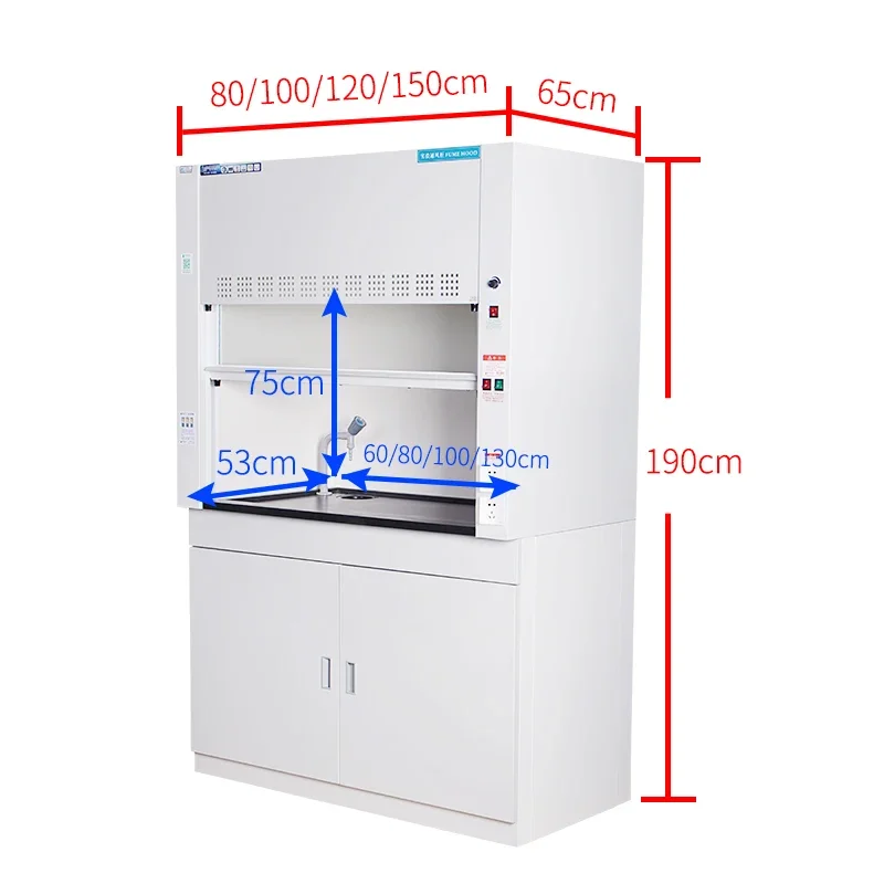 

For Chemistry Fume Hood Acid Resistant Laboratory Bench Top Equipment Ventilation Machine