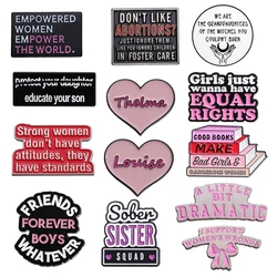 18 Types Feminism Enamel Pins Feminist Women Girls Powers Brooches Backpack Lapel Badge Gender Equality Jewelry Gift for Friends