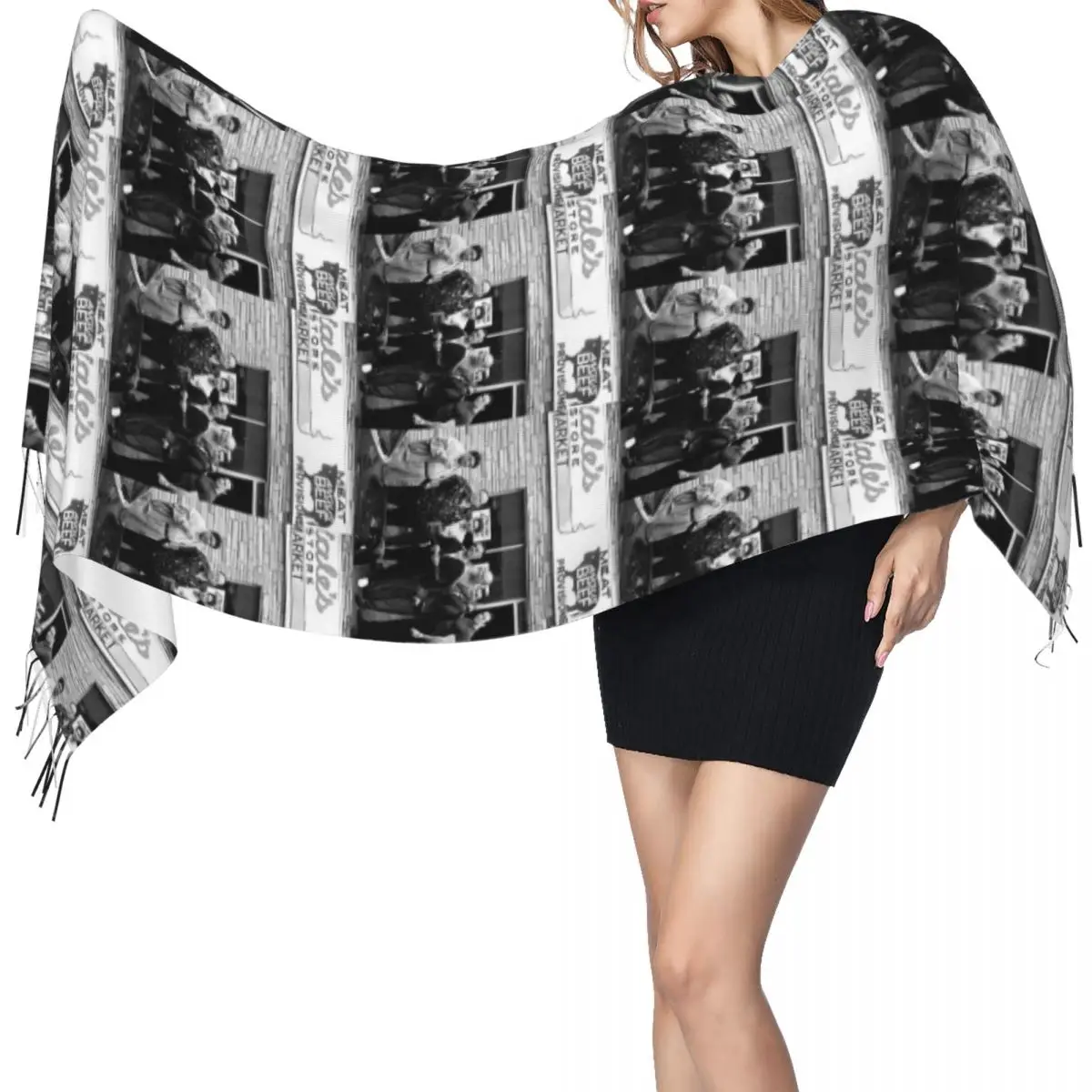 

Семейный шарф «Клан Сопрано», шарфы с кисточками для женщин, мягкие теплые шали и накидки, длинная осенне-зимняя шаль