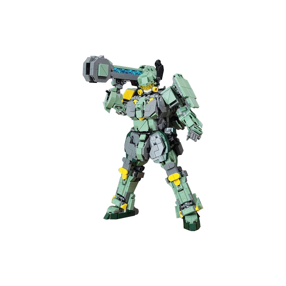 Gobricks MOC Mech Version Grün Typ 2 Bausteine Modell Green Mech Battle Suit Actionfigur DIY Kreatives Spielzeug Kindergeschenke