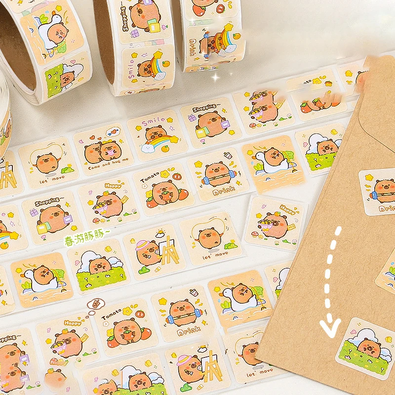 300Pcs Cartoon capibara Graffiti Stickers adesivi autoadesivi multifunzionali per bottiglia d'acqua bagagli per Laptop decalcomanie per Laptop