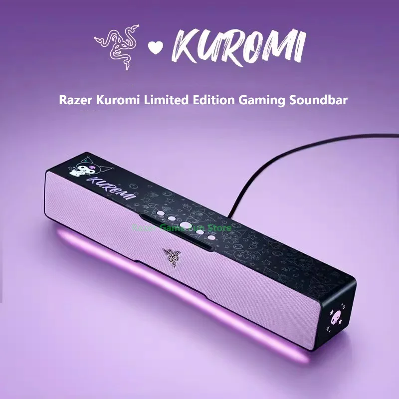 Razer Sanrio Kuromi Edition Gaming Soundbar Compact Design - Chroma RGB - Bluetooth 5.0 - for PC/Laptop, Smartphones, Tablets