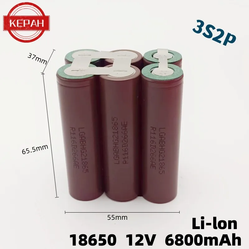 Dostosowana bateria 18650 HG2 30A wkrętarko-wiertarka elektryczna bateria Li-lon 3 s2p 4 s2p 5 s2p 1 s3p 2 s2p 3.7V-21V 3400mAh -6800mAh