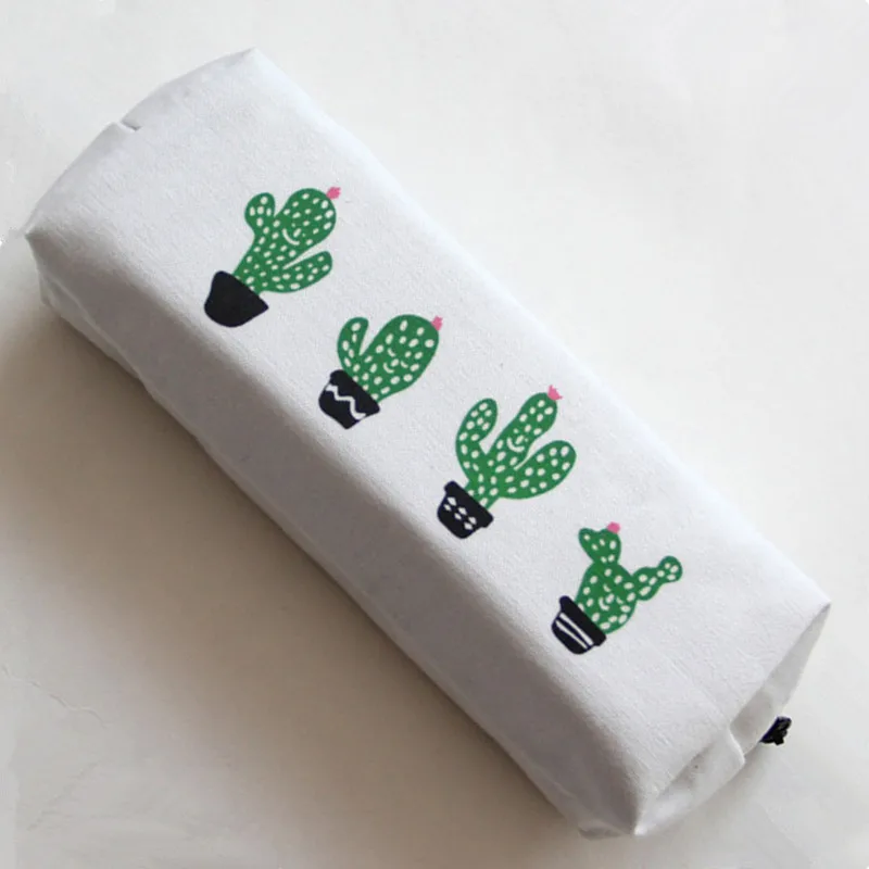 Fashion Cactus Pencil Case Pen Pouch Student Stationery Girl Sunglasses Storage Bag Women Makeup Handbag Pencilcase