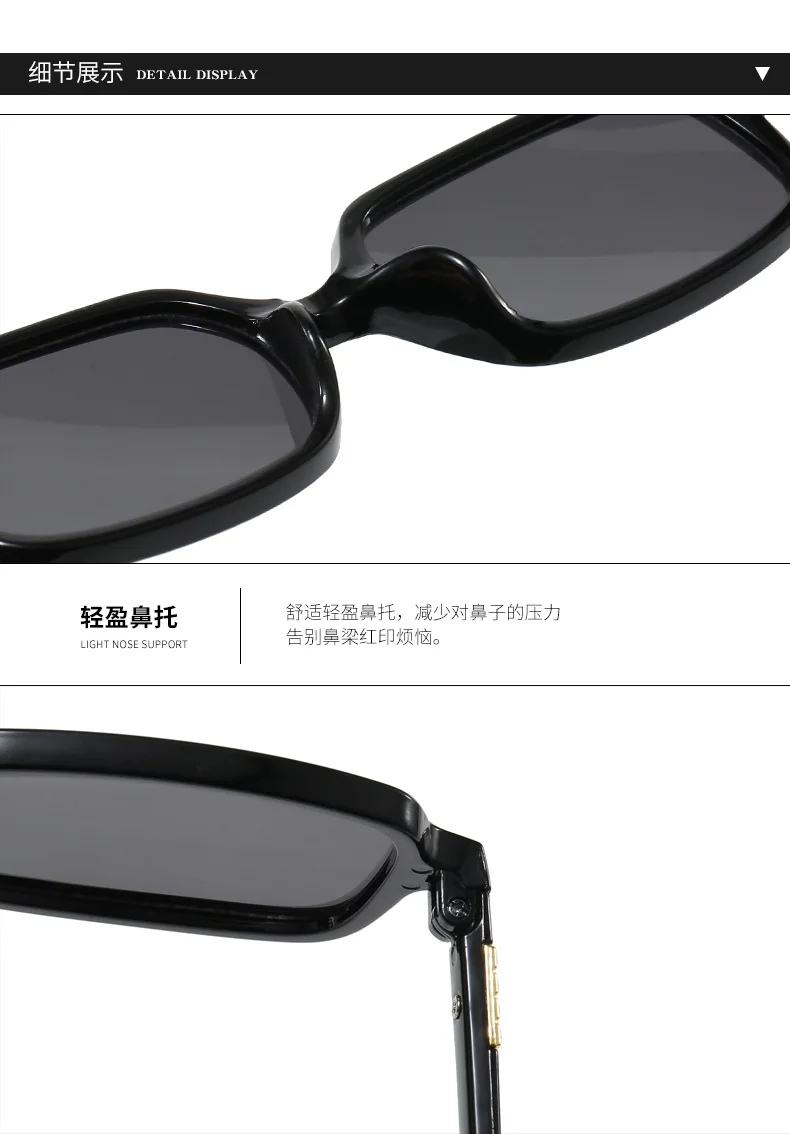 Luxuriöse Rechteck Sonnenbrille Frauen Oval Vintage Marke Designer Quadrat Sonnenbrille Männer Shades Weibliche Brillen – Detail 12