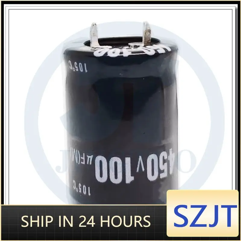 2PCS 100uF450V 450V100uF 100MFD 22*30mm Snap In Aluminum Electrolytic Capacitor