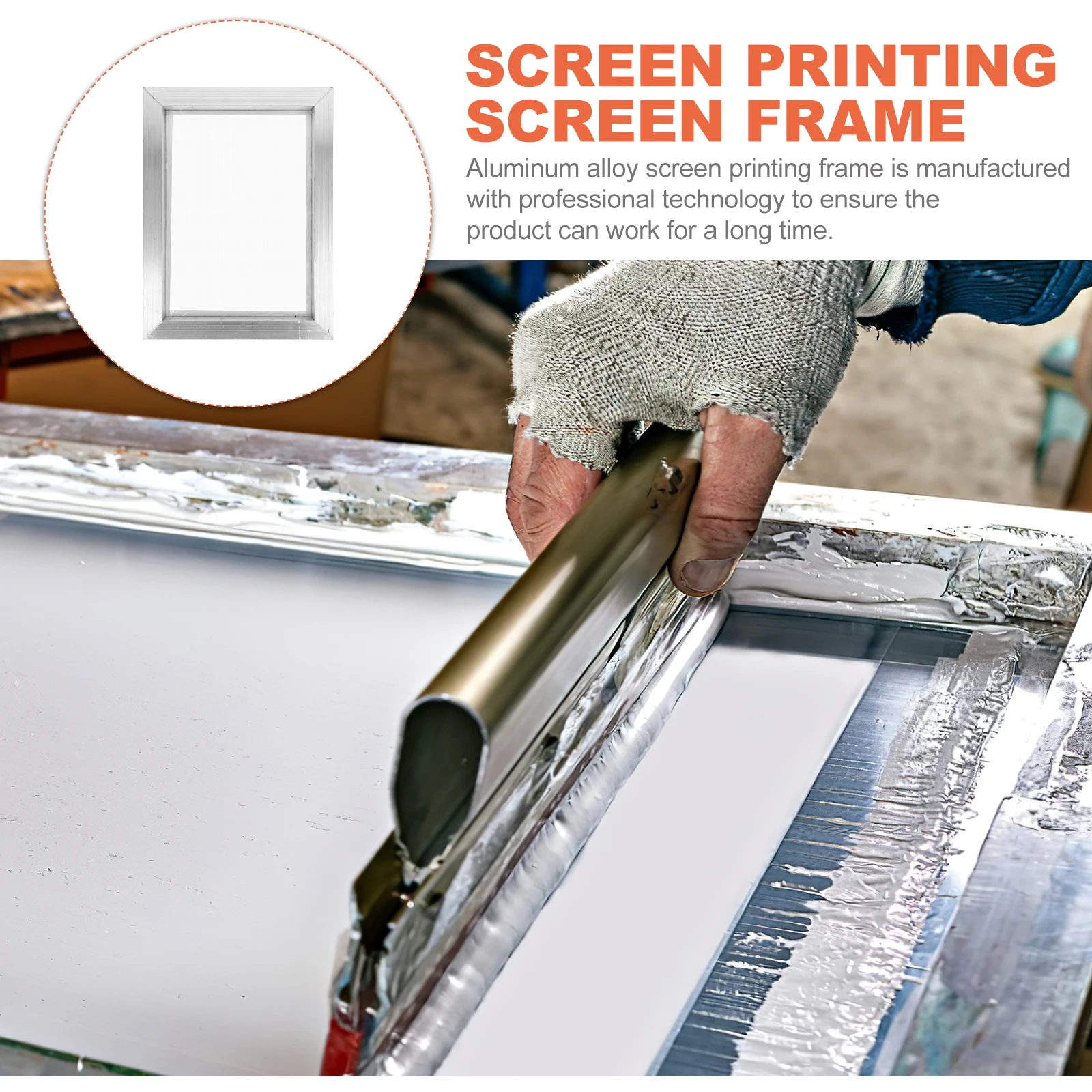 

Aluminum Alloy Screen Printing Frame Reusable Washable DIY Supplies for T shirt Canvas School Uniform Starter Kit