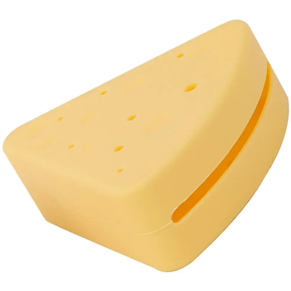

Silicone Makeup Puff Holder Small Triangular Sponge Case Pink Powder Box Accessories Travel Storage Solution