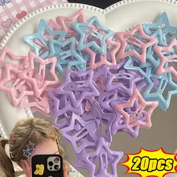 Cute Colorful Y2K Star BB Hair Clips Women Girls Metal Star Snap Hairpins Barrettes Hair Grip Hairclip Hair Accessories Headwear