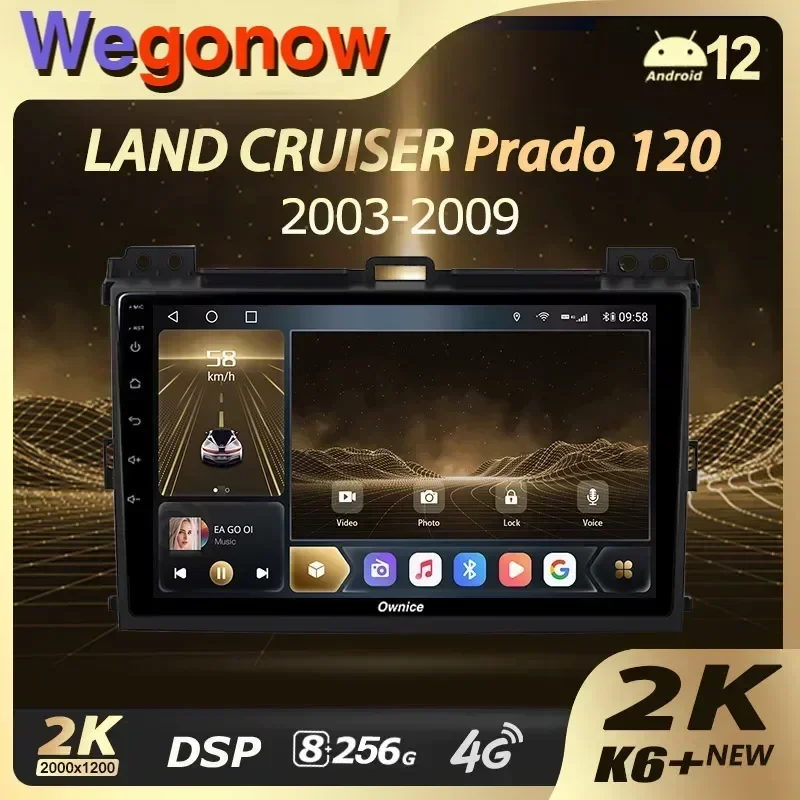 

Ownice K6+ 2K для Toyota Land Cruiser Prado 120 3 III для Lexus GX470 GX 470 J120 2002-2009 Автомобильный радиоприемник Мультимедиа Navi Стерео
