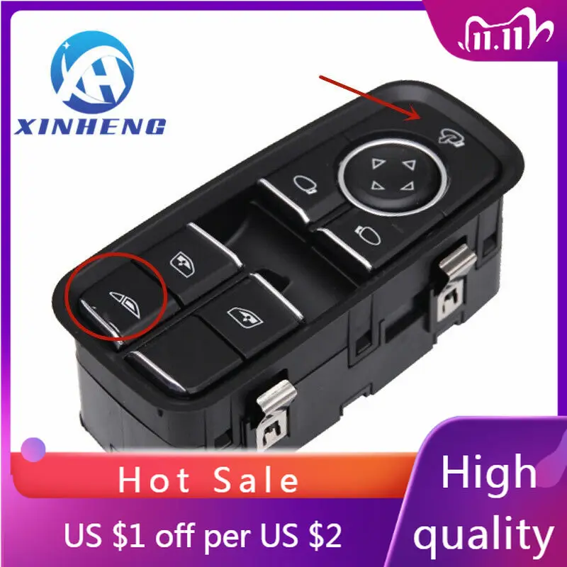 

Window Main Control Button Switch Electric Window Switch For Porsche 911 991 2012-2019 99161315702DML