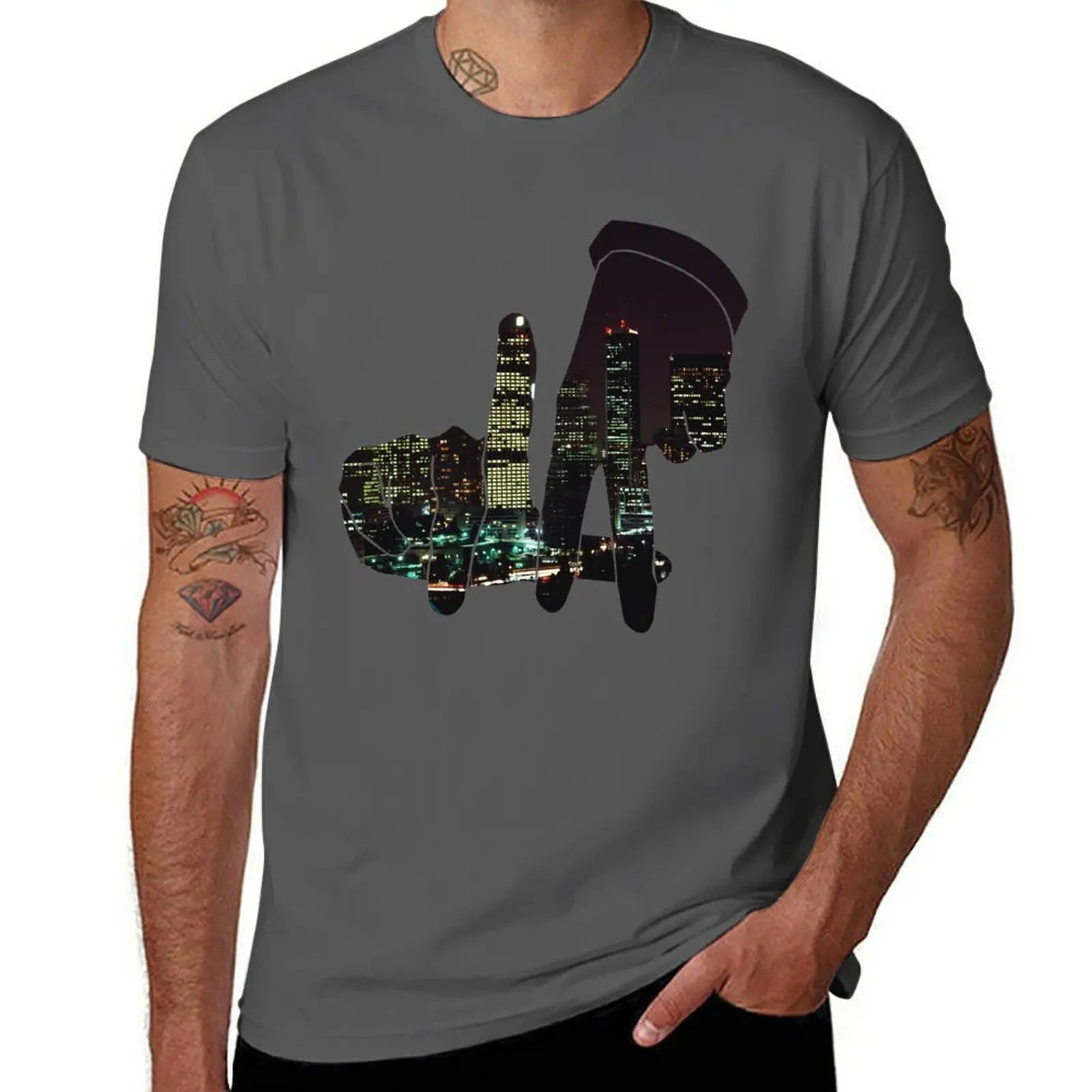 LA Hands of the City T-Shirt Lightweight Casual Summer T-Shirt