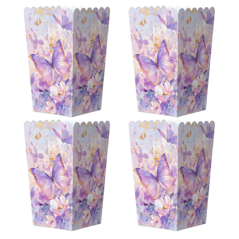 10/20Pcs Popcorn Papier Süßigkeiten Geschenk Box Schmetterling Backen Einweg Box Hochzeit Gunsten Geschenk Verpackung Tasche Geburtstag Party Dekoration – Detail 6