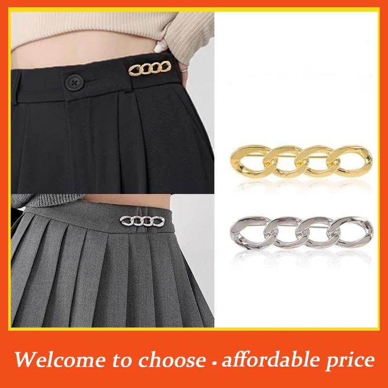 #3pcs Versatile Waist Cinching Buckle For Jeans, Fashionable Alloy Adjustable Detachable No-Sew Button Belt, Shrink Waistband