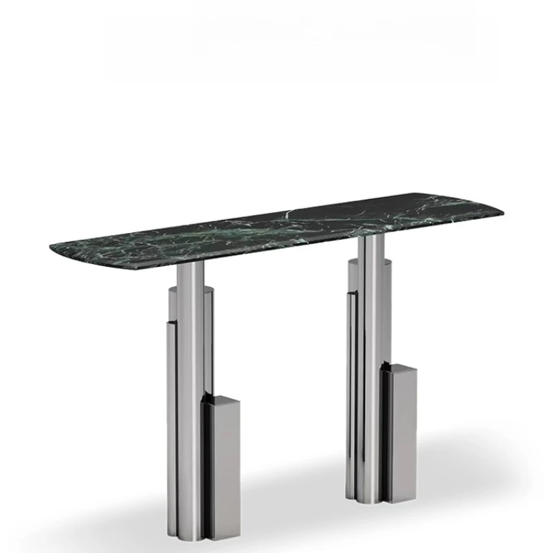 

Italian light luxury minimalist Brazilian natural marble entrance foyer entrance platform international pavilion