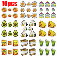 10Pcs Wholesale Cartoon/Cake Pizza Embroidered Patches DIY Avocado zongzi Iron On Patches For Clothing Jeans Jackets Decoration