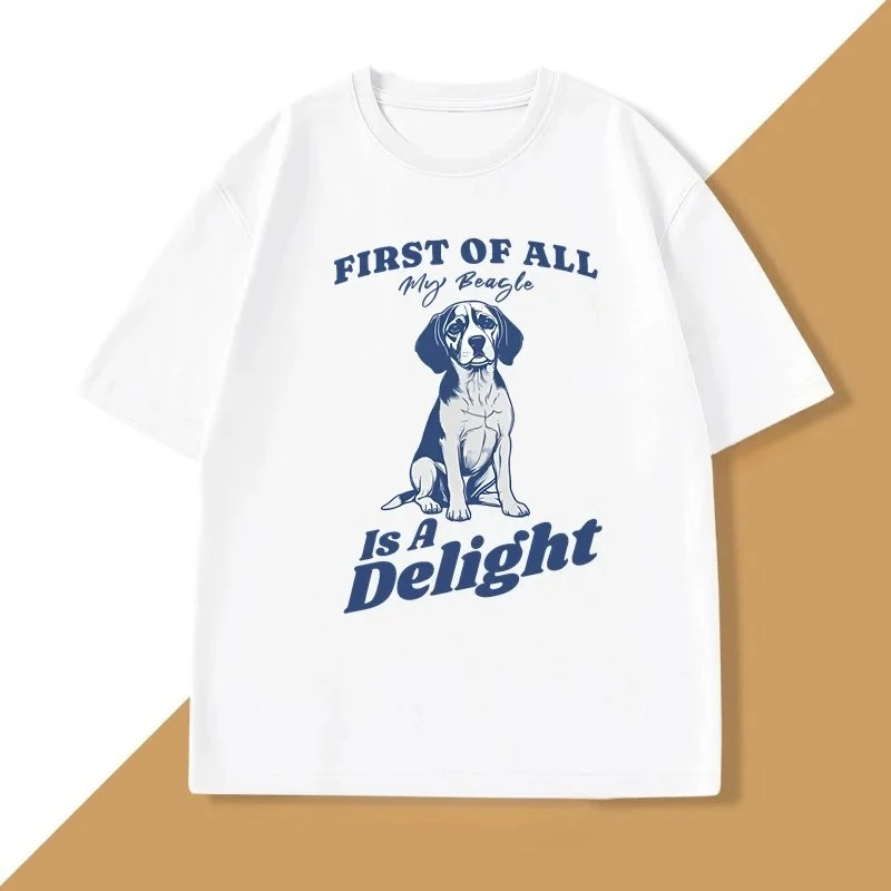 بيغل الكلب تي شيرت لطيف بيغل عاشق تي شيرت المرأة تي شيرت مطبوع موضة الكلب أمي تي شيرت عادية كم قصير تيز الجرافيك تي شيرت
