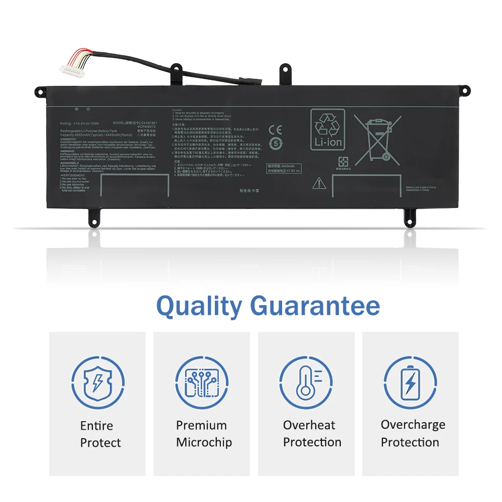 ETESBAY 15.4V 70Wh C41N1901 Laptop Battery Replacement for Asus ZenBook Duo UX481 UX481FA UX481FL UX481FLY UX481F X481FL