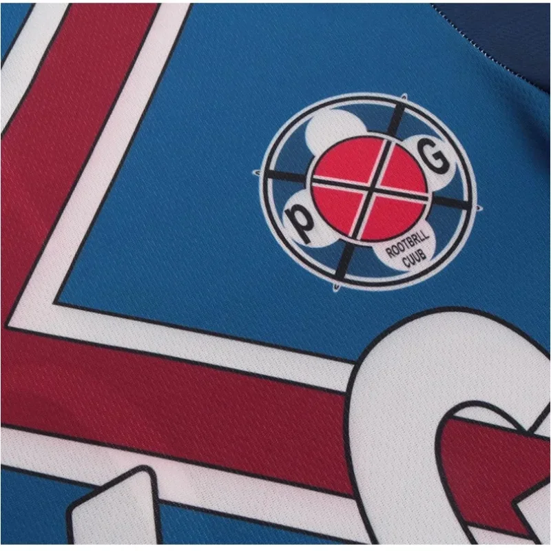 Fantasia de cosplay de Charles com trava azul de anime # 6 Charles P.X.G Football Club Jersey Charles Uniforme de Futebol Conjunto de Festa de Halloween