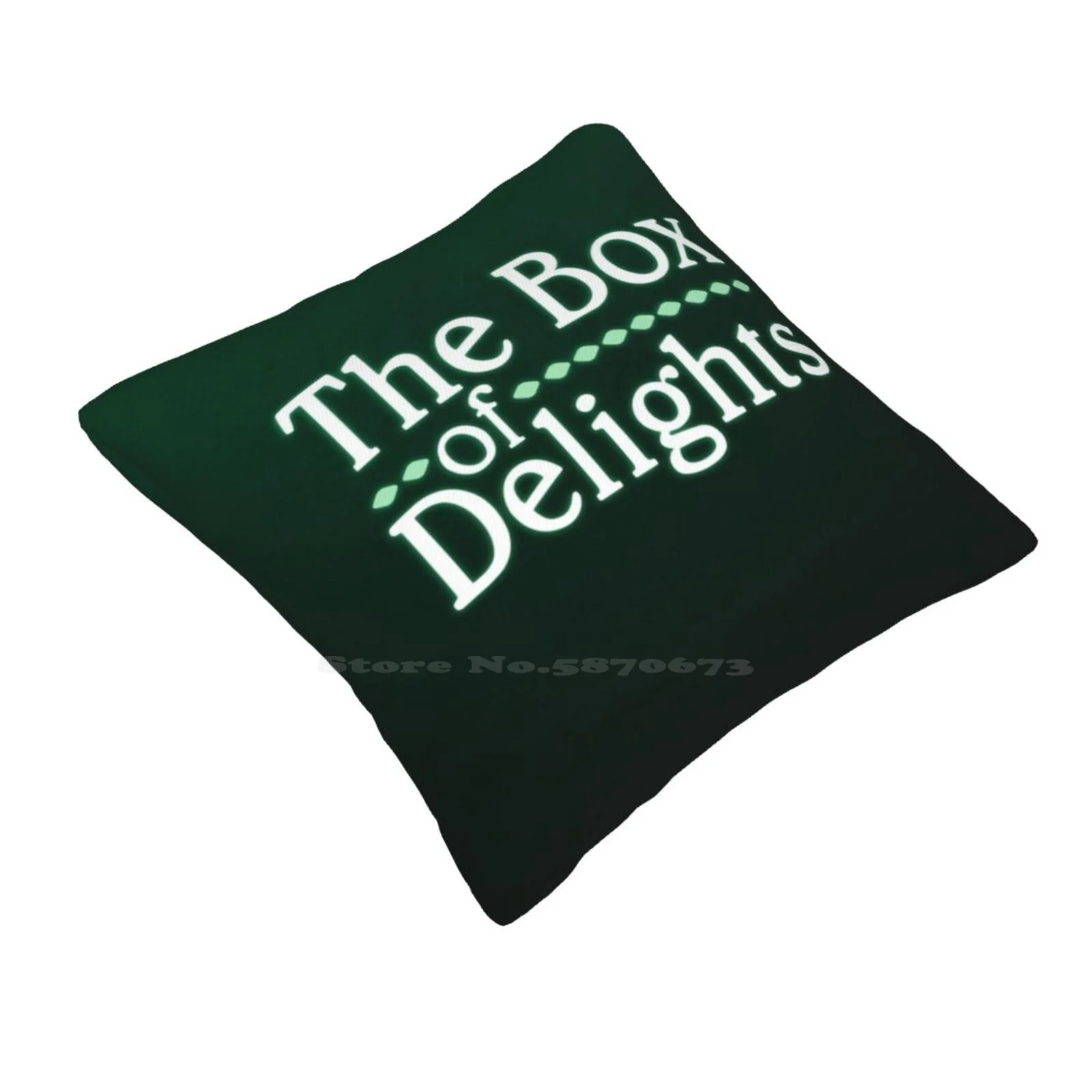 The Box Of Delights Logo Funny Cute Decor Square Pillowcase The Box Of Delights John Masefield Literature Christmas Book Cult