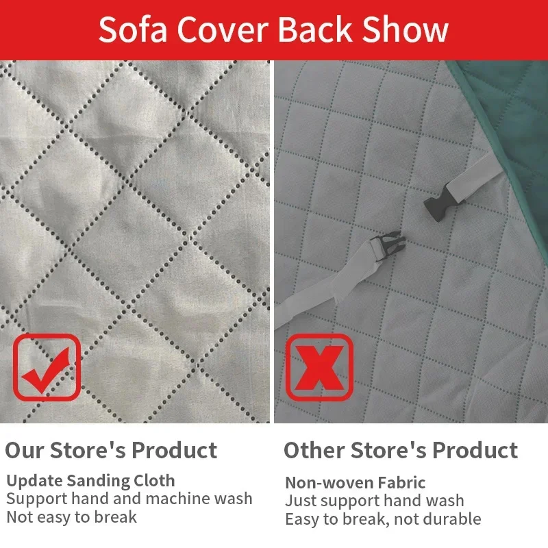 コーナーソファ用の無地の滑り止めカバー,ペット用の洗えるカバー,リビングルーム用