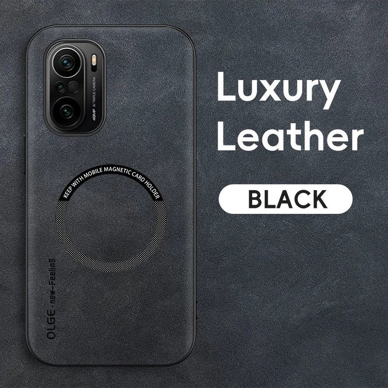 Magnetic Retro Leather Case For Xiaomi Poco F3 F4 PocoF3 PocoF4 Wireless Charging Phone Case Cover