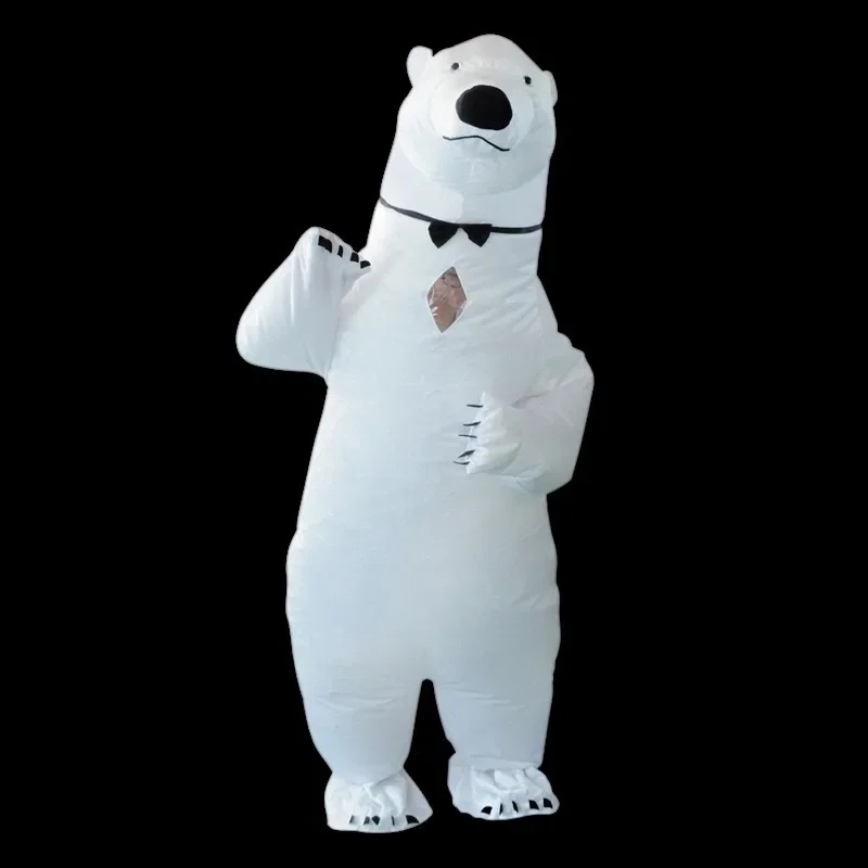 

Inflatable Costume Polar Bear Adult ZOO Festival Party Mascot Cosplay Air Blow Up Suit Atmosphere Props Halloween White Bear