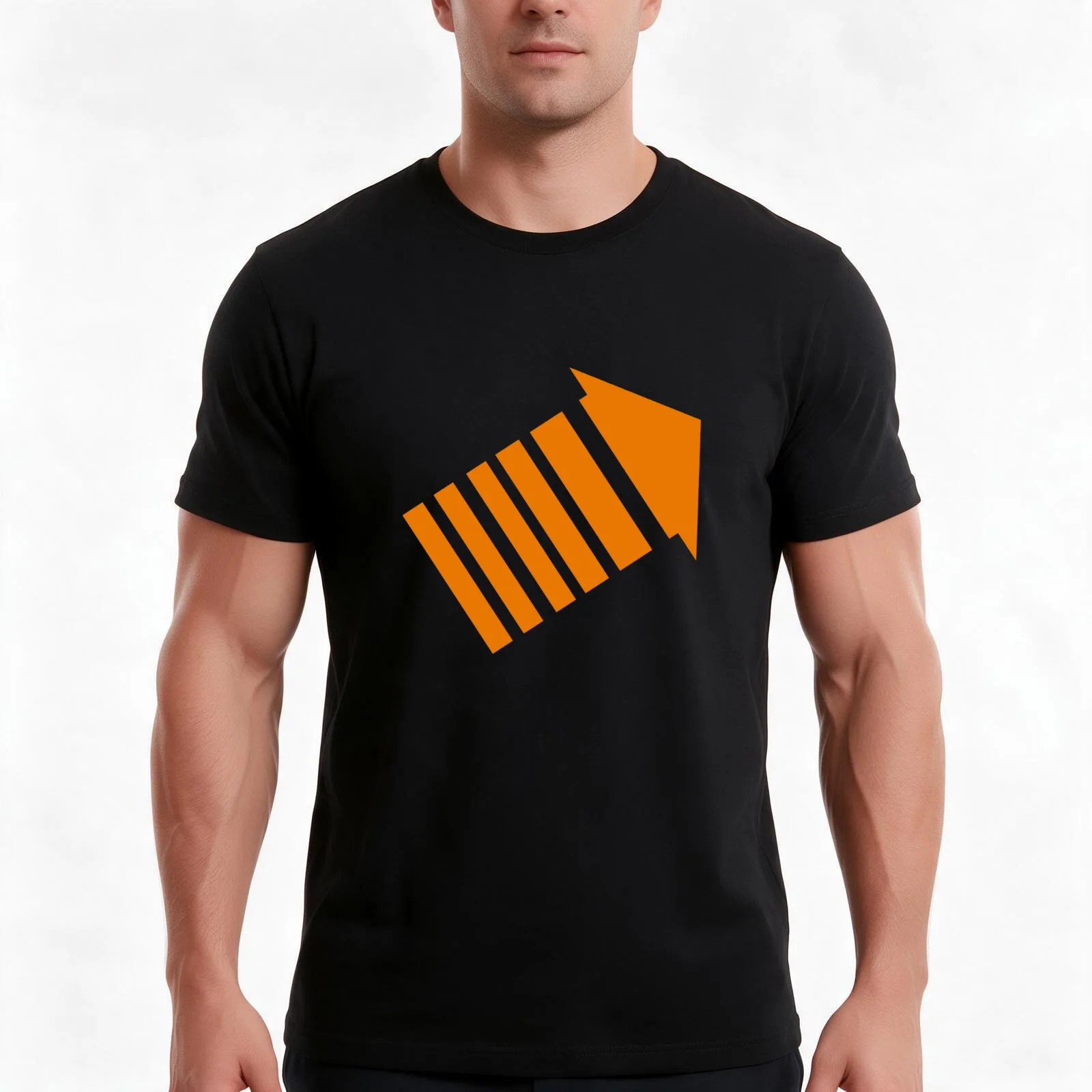 Legion Orange Arrow! T-Shirt, Summer Casual Cotton Tee, Oversized Streetwear Tops, Vintage Graphic Print, Loose Fit Short Sleeve