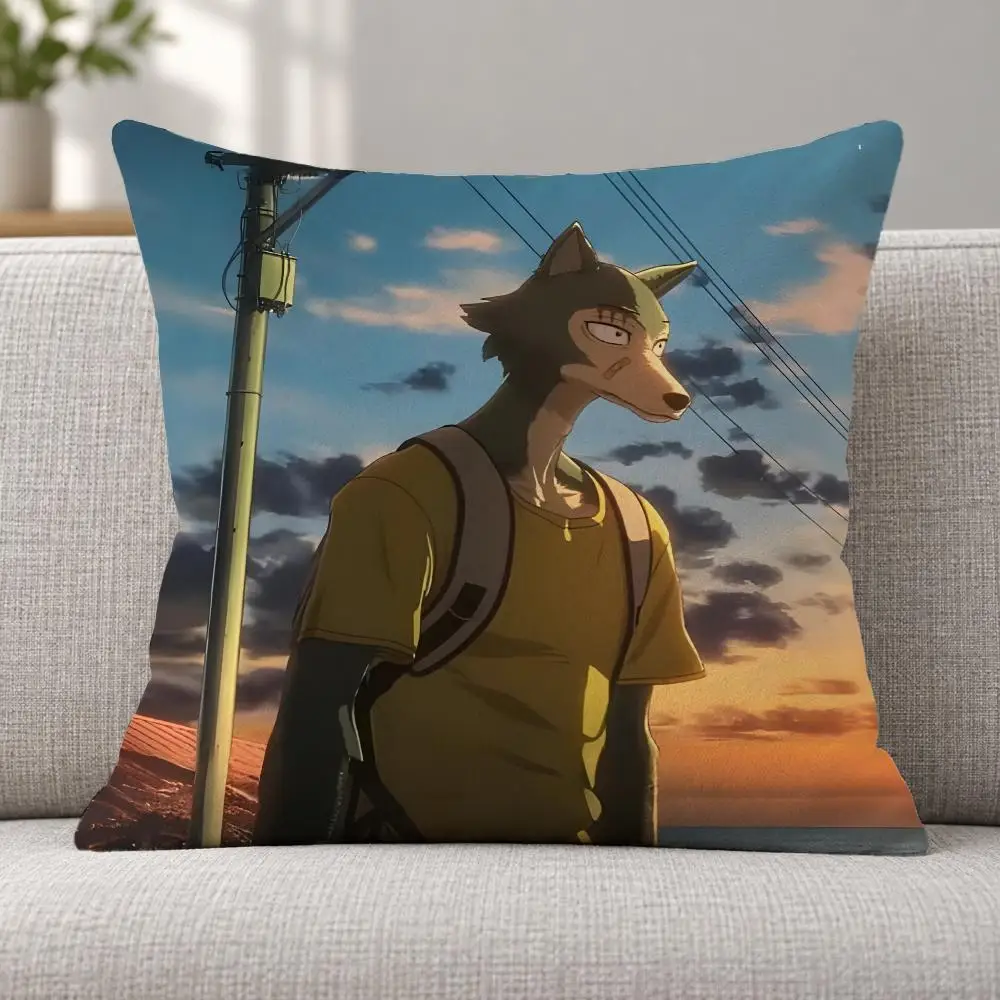 Anime Japanese Manga B-BEASTARS Cushion Cover Soft Plush  throw pillow Sofa Bedroom Living Room Car Dorm Home Decor Gift