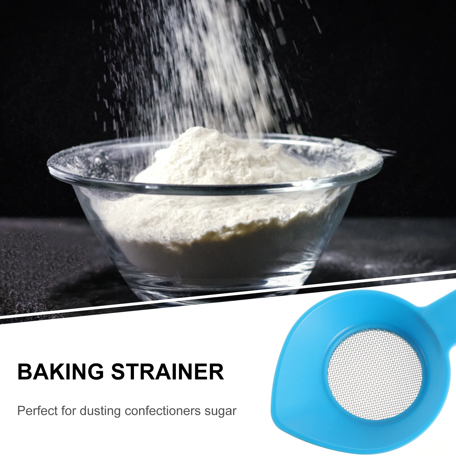 

1Set Powder Filter Handheld Baking Sifting Tools Flour Sieve for Cake Bread Dough Cookies Kitchen Baking Strainer