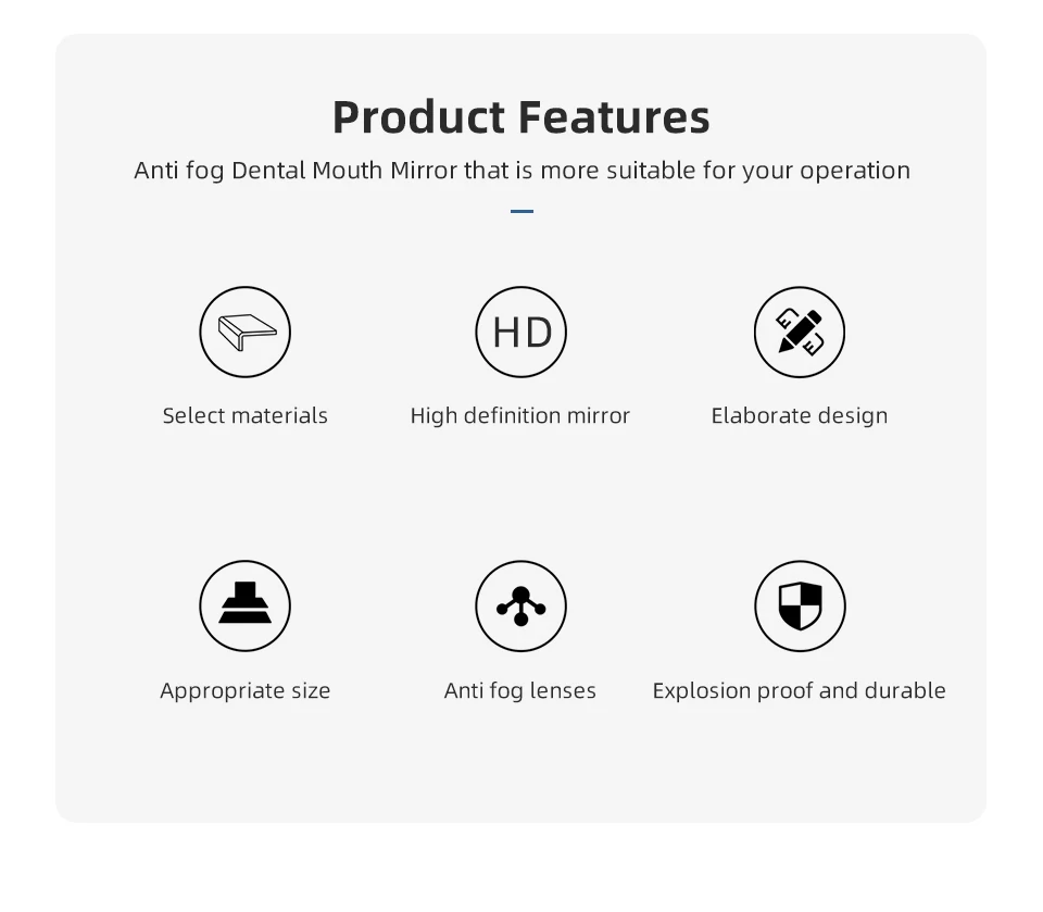 10 teile/schachtel Dental Doppelseitige Mund Spiegel Autoklavierbar Oberfläche Prüfung Reflektoren Mit Griff Zufällige Farben Oral Zahn Bleaching – Detail 2