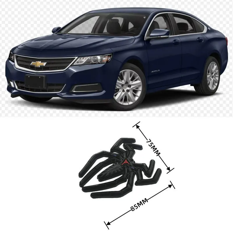 2pc 3D Metal Black Widow Spider Logo Car Sticker For Chevrolet  lacetti aveo IMPALA KALOS MATIZ NIVA NUBIRA ORLANDO SPARK TACUMA