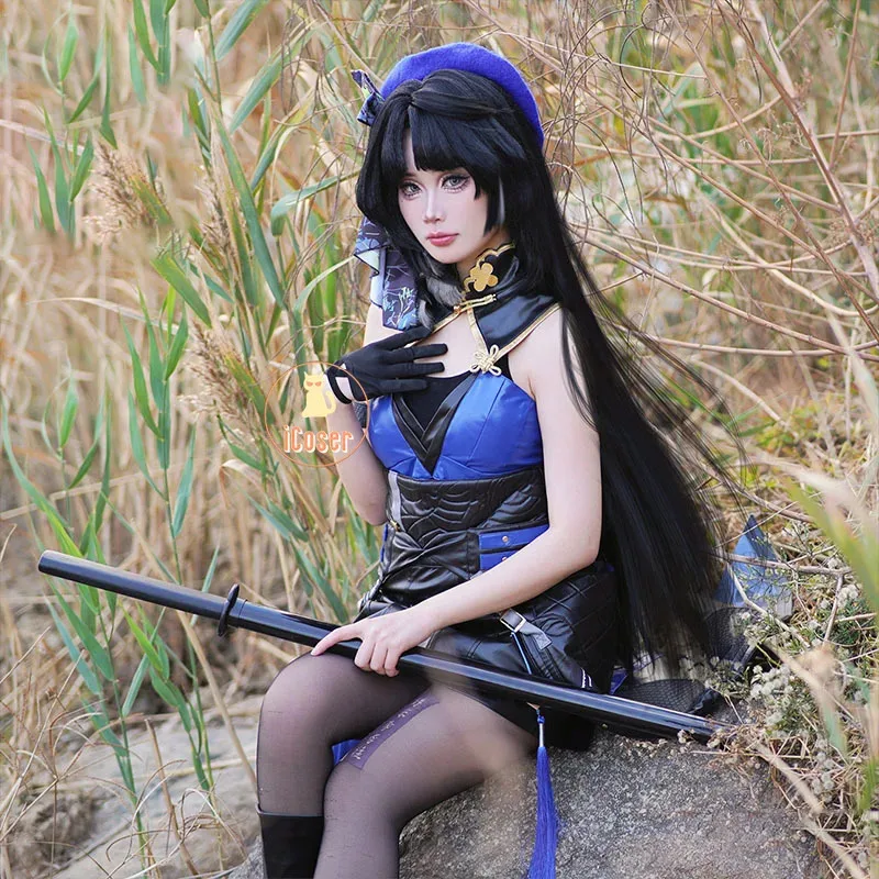 

25COSWuthering Waves Yangyang Косплей Костюм Парик Платье Униформа Шляпа Midnight Rangers Outrider Huanglong Хэллоуин Вечеринка Женщины Pr