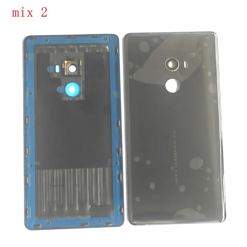 For xiaomi mi mix 2 Battery cover back rear door housing back frame mix2 replace glass spare parts