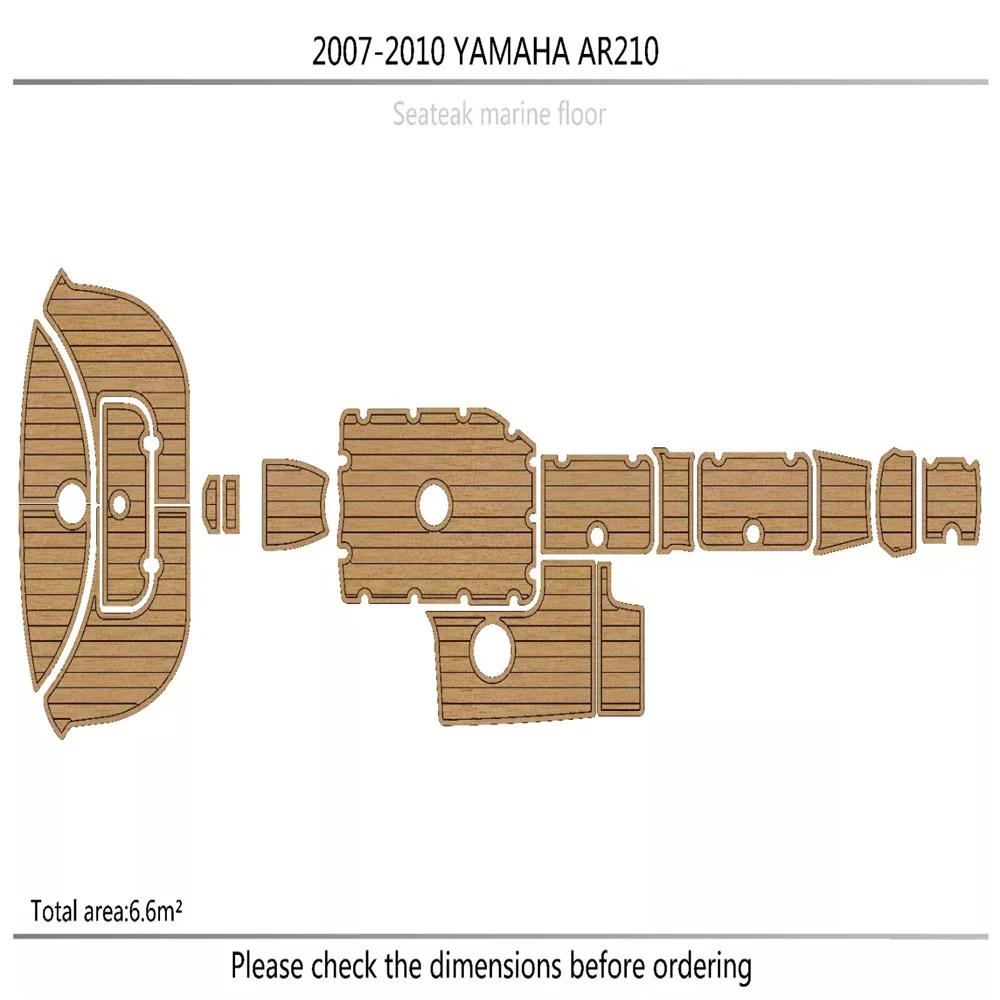 

2006-2011 YA-MA-HA AR210 Cockpit Swim Platform Pads 1/4" 6mm EVA Teak Decking Mat SeaDek MarineMat Gatorstep Style Self Adhesive