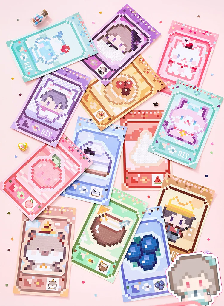 30 Blatt/Buch Pixel Perle Aufkleber Buch Gaming Konsole Thema DIY Kunst Handwerk für Scrapbooking Gitarre Telefon Fall Notebook Dekoration – Detail 9
