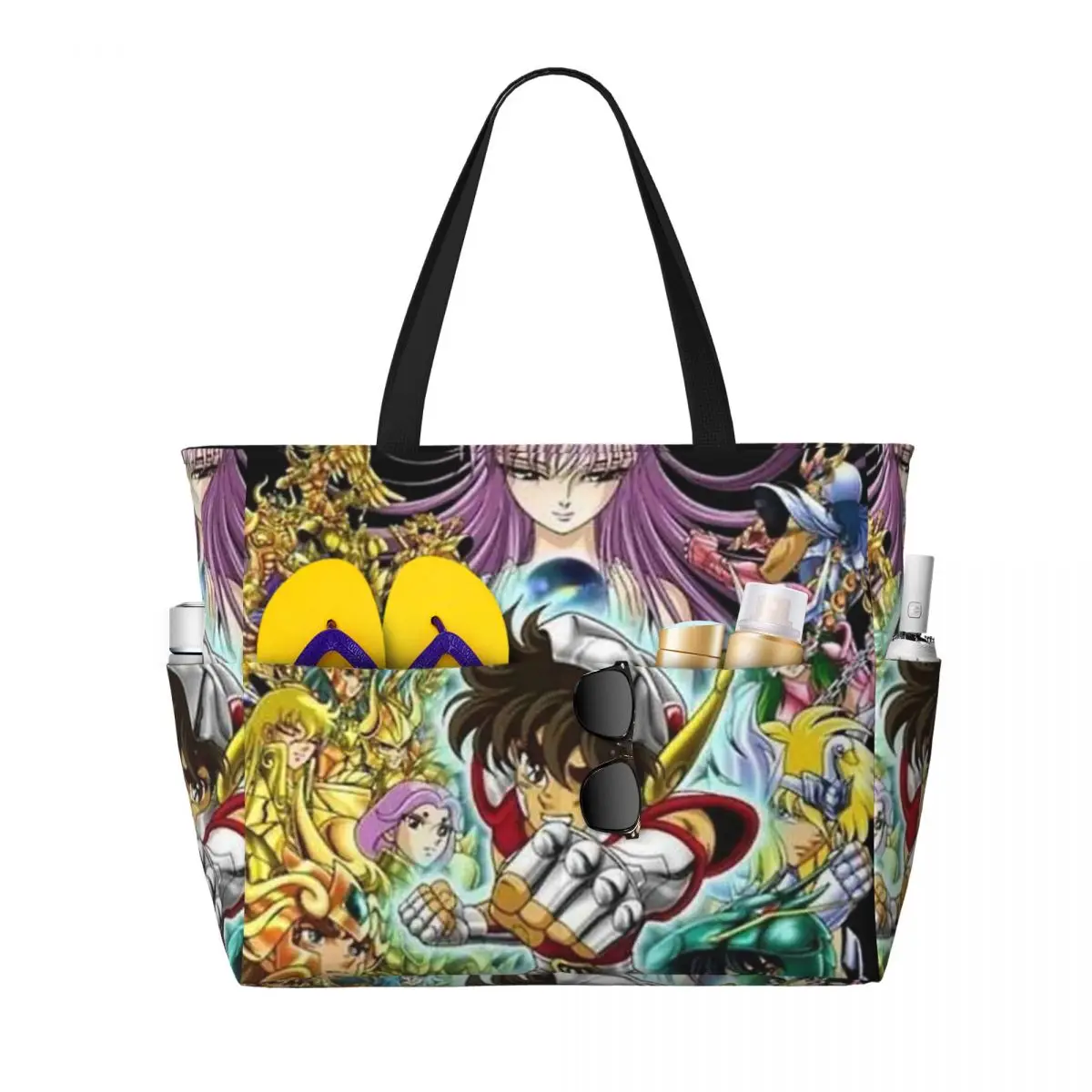 

The Seiya Knights Merch (4) Пляжная большая сумка Спортивная сумка для занятий йогой в тренажерном зале Большая большая сумка Женская дорожная сумка Сумка для фитнеса