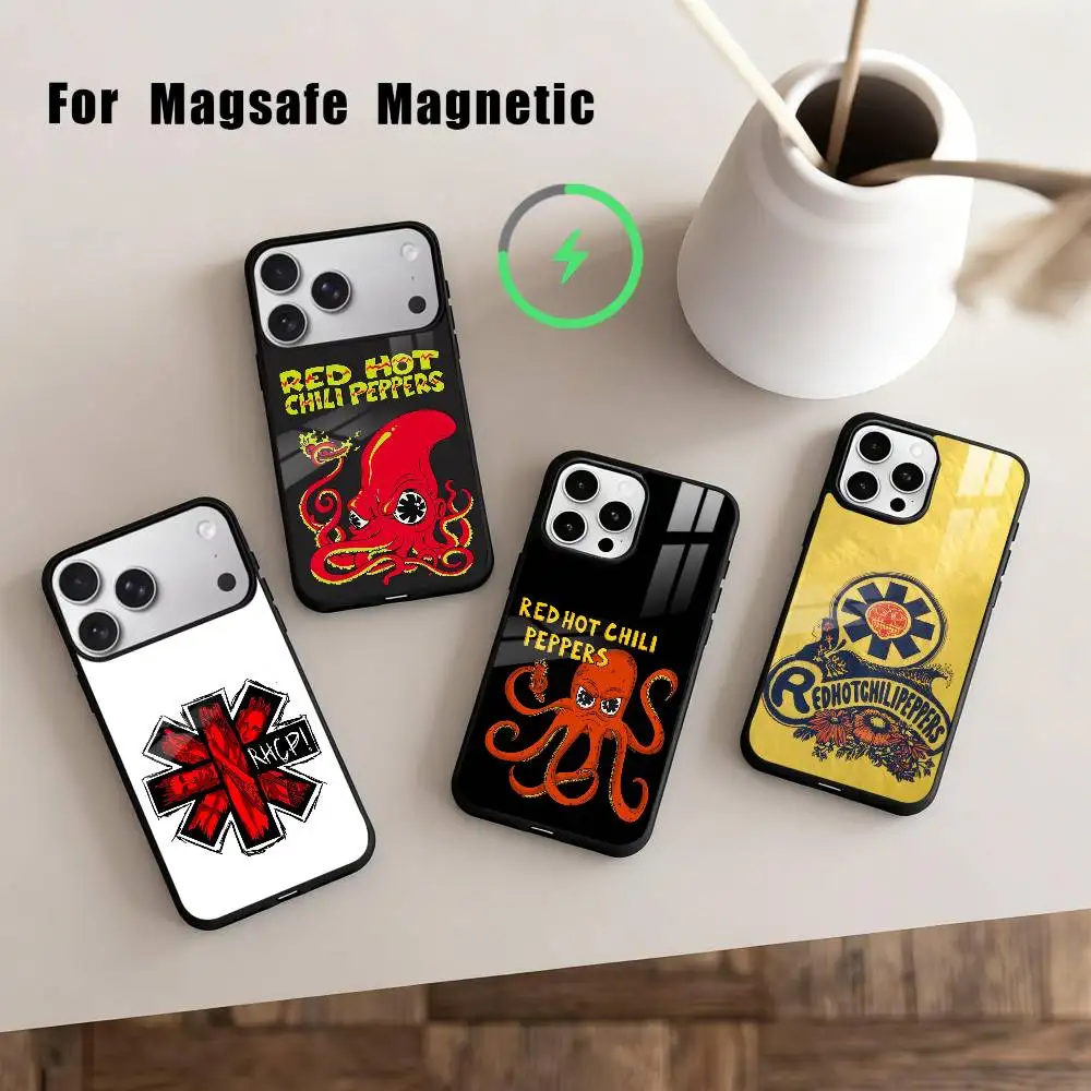 

UnforgettableRed Hot Chili PeppersBndPhone Case For iPhone 17,16,15,14,13,12,Plus,Pro,Max for Magsafe Magnetic Wireless Charging