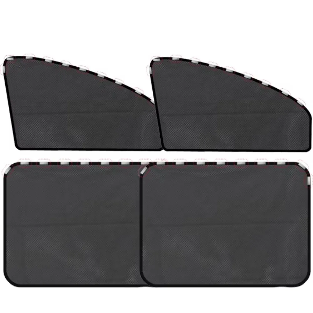 

4 PCS Magnetic Design Magnetic Car Sunshade Mesh Material Folding Car Window Sunshade Cover Blackout Anti-UV Car Privacy Shield