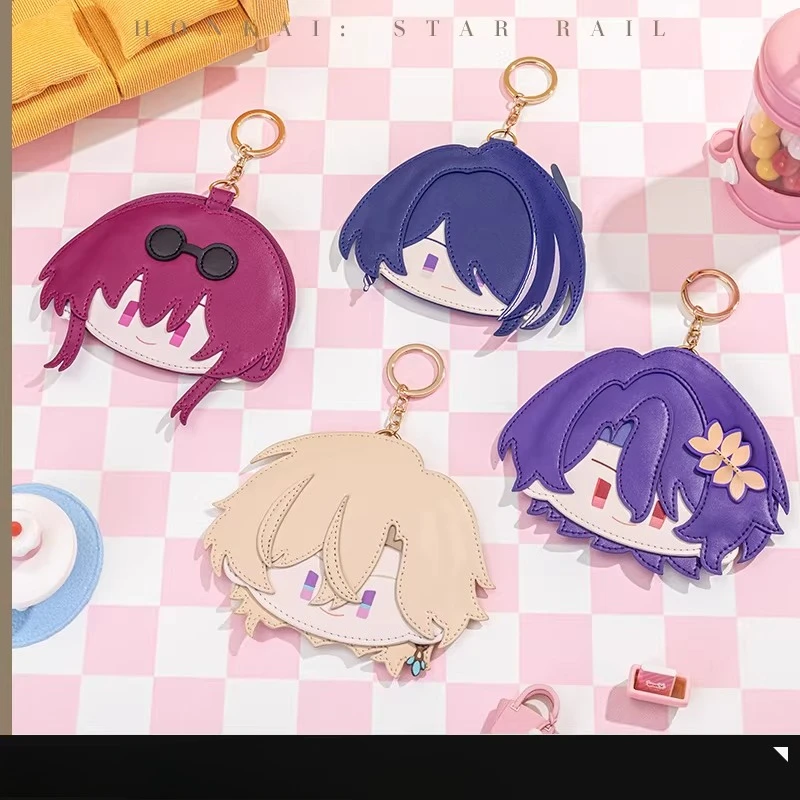 Cute Anime Card Case, Honkai Star Rail Chibi Doll Card Holder for Credit Card ID, Adorable Figure Collectible Gaming Gift
