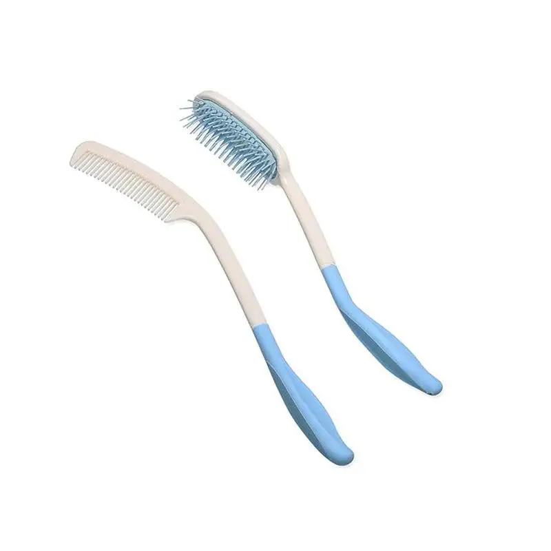 Creative Portable Practical Long Handle Hair Brush Comb Set Finishing Combs Hair To Hand-Disabled Inconvenient Styling Tool
