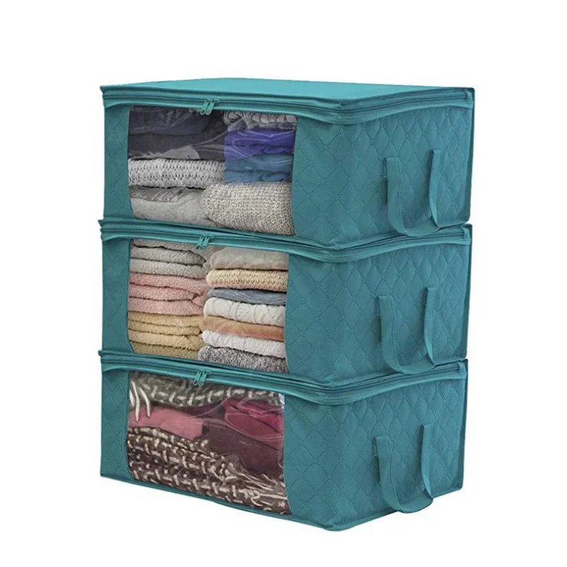 Non-woven Dust Bag Folding Storage Quilt Bag Wardrobe Clothes Organizer Storage Bag Cross-border