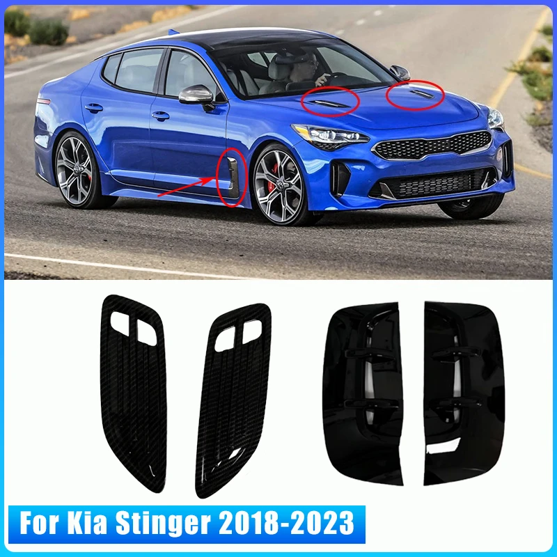

Декоративная накладка на боковую дверь/крыло автомобиля Kia Stinger 2018-2023, внешняя отделка, накладка на воздухозаборник бокового крыла
