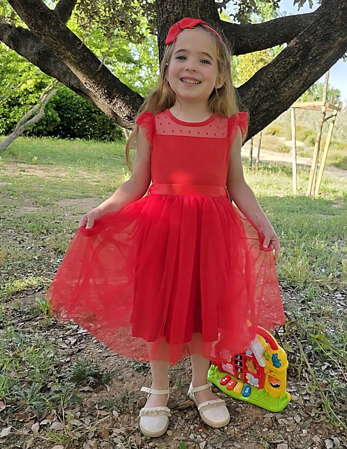 Jeugdige chiffonjurk zomer contrasterende mesh feestjurk, kerst schattige prinses verjaardagsfeestje chiffon jarretel communiejurk