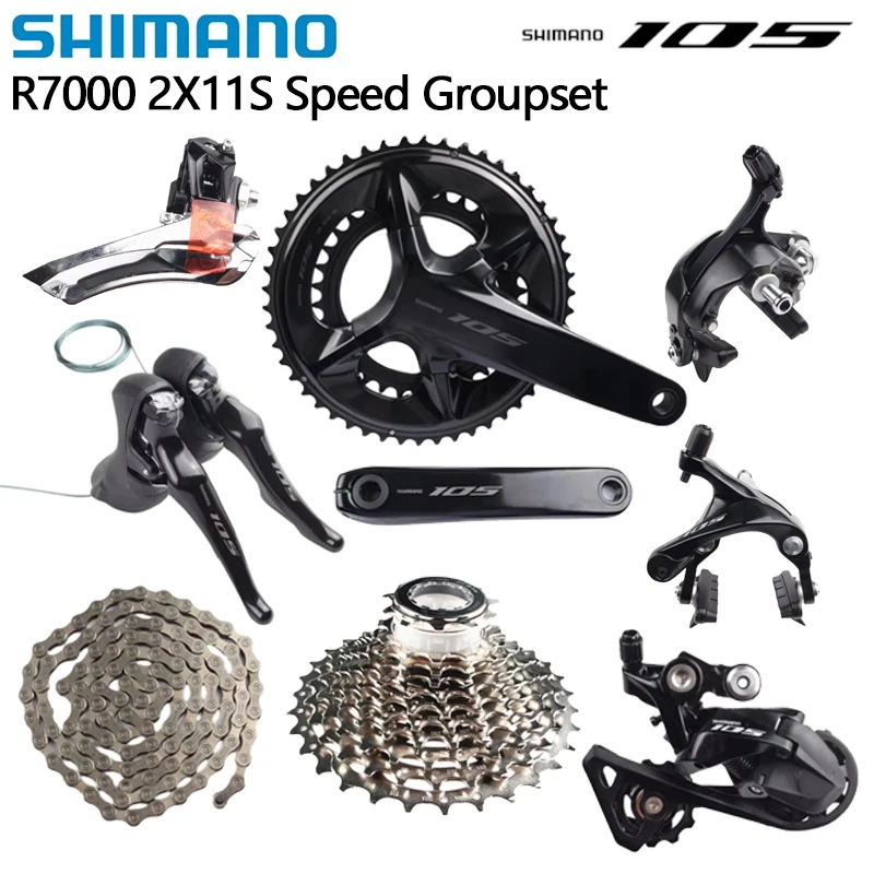SHIMANO 105 R7000 Gruppe 2x11 Geschwindigkeit Set R7100 Kurbelgarnitur 50-34T 52-36T Rennrad Fahrrad Kit Gruppe Upgrade von 5800