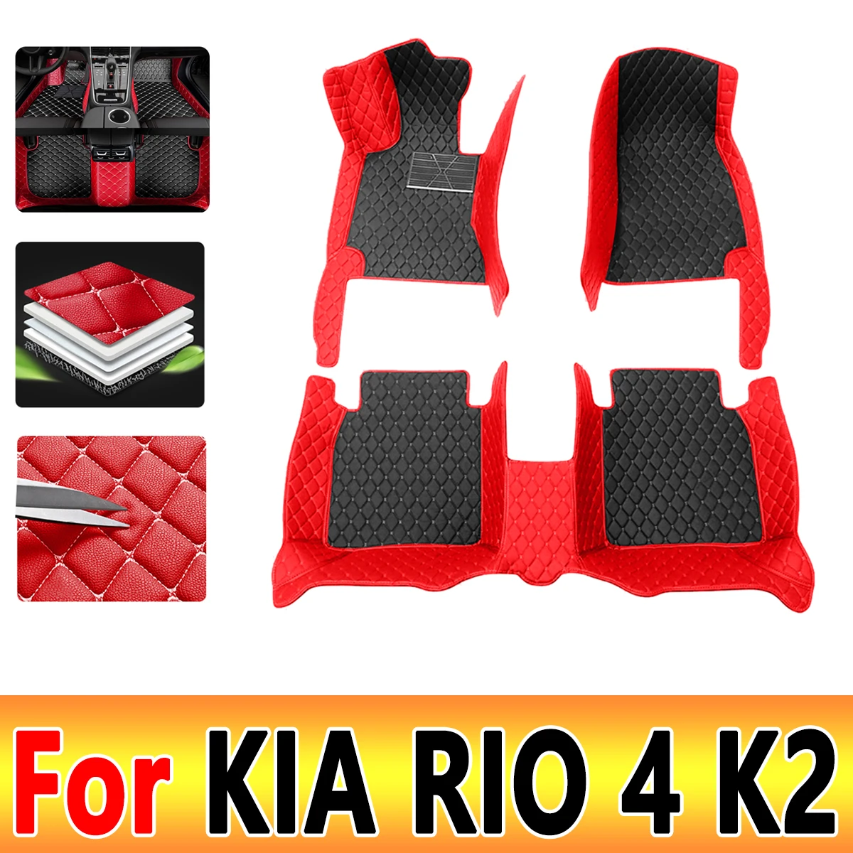 

Car Floor Mats For KIA RIO 4 K2 X-Line 2022 2021 2020 2019 2018 2017 Carpets Custom Auto Interior Accessories Covers Decor Rugs