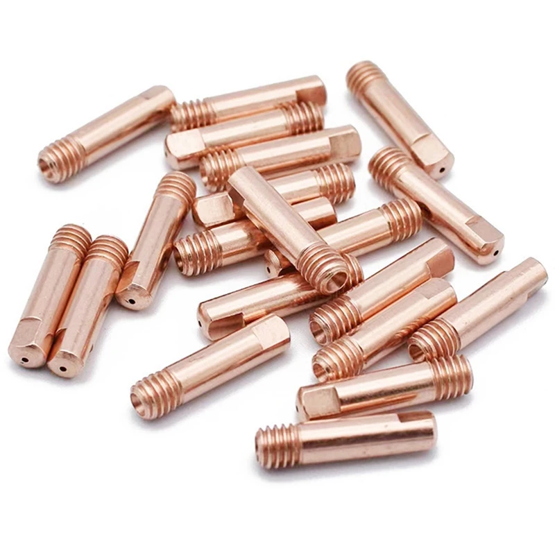 HOT! 25PCS 15AK Contact Nozzle MIG Gas Shielded Welding Accessories Gas Shielded Welding Accessories 0.9 Protection Nozzle