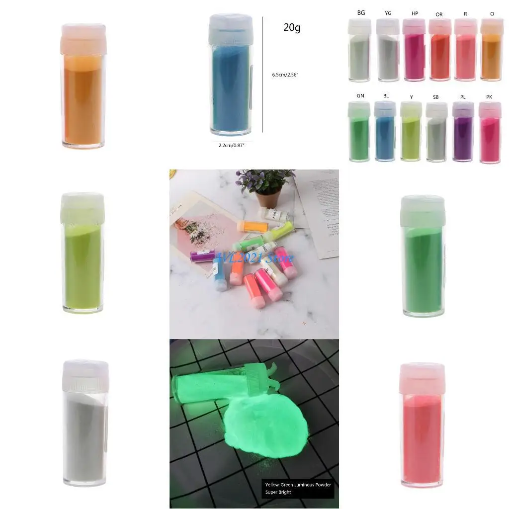 G5GC 12 لون مسحوق صباغة مضيئة مصباح الأشعة فوق البنفسجية غير سامة الجلد آمنة ودائمة مناسبة لطلاء راتنجات الايبوكسي طلاء #1