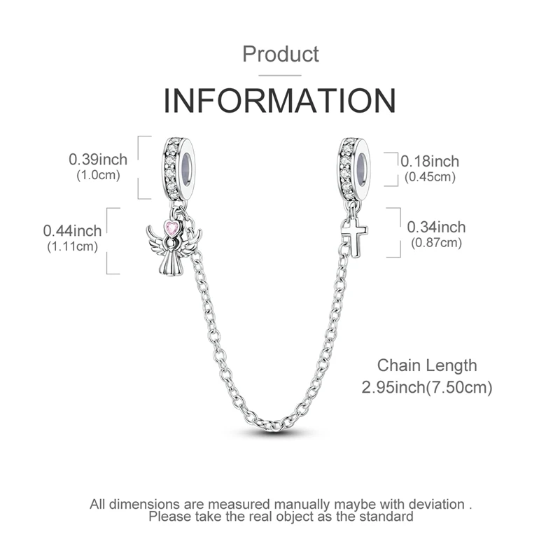 925 Sterling Silver Guarding The Charms Security Chain Of Love Fit 3mm Original Bracelet DIY Women Fashion Birthday Jewelry Gift 4