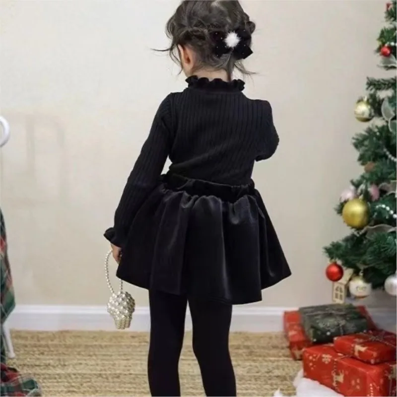 Baby Girl Princess Warm Christmas Velvet Skirt Infant Toddler Child Skirt Spring Autumn Winter Xmas New Year Baby Clothes 1-10Y